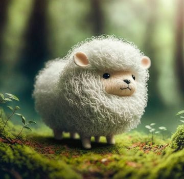 sheep, forest, animal, fantasy, drawing, nature, ai generated